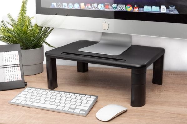 DIGITUS Ergonomic Monitor Riser - Stativ - for Skjerm - svart