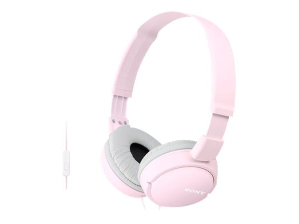 Sony MDR-ZX110 - Hörlurar - fullstorlek - kabelansluten - 3,5 mm kontakt - rosa