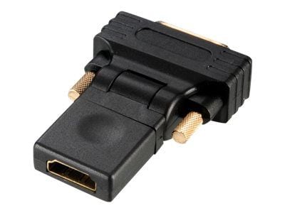 Akasa - Video adapter - HDMI hunn dreining til DVI-D hann dreining - svart - tommelskruer