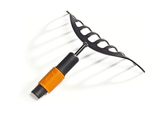 Fiskars QuikFit, Trädgårdsräfsa, Svart, Stål, Orange, 1 styck, 225 mm