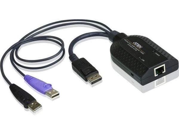 ATEN KA7169 DisplayPort USB Virtual Media KVM Adapter Cable with Smart Card Reader (CPU Module) - KVM / lydutvider - USB