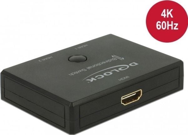 DeLOCK 18749, HDMI, Muovi, Musta, 3840 x 2160 pikseliä, 62 mm, 82 mm