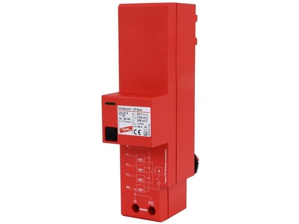 DEHN DSH ZP B TT 255, Pääte, 230 - 400 V, 50 - 60 Hz, Punainen, Termoplastinen, 1,01 kg