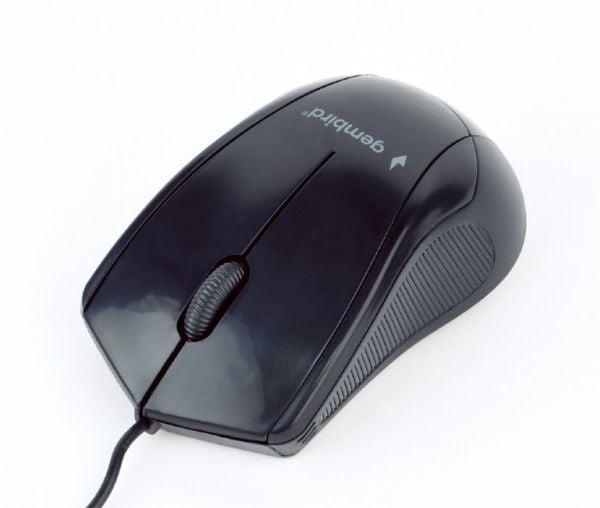 Gembird MUS-3B-02, Molempikätinen, Optinen, USB A-tyyppi, 1000 DPI, Musta