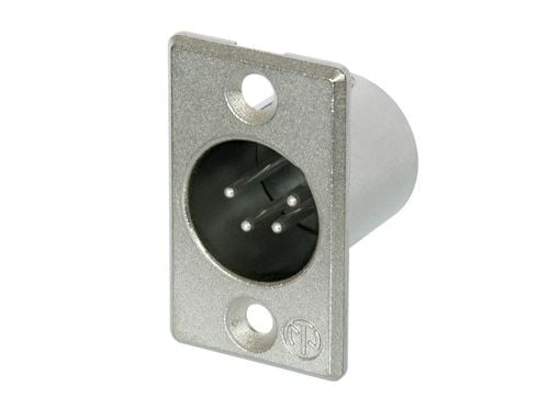 Neutrik NC4MP, XLR, Ruostumaton teräs, Messinki, Nikkeli, Polyamidi, Terästä, Sinkki, Messinki, IP40, 1,5 V