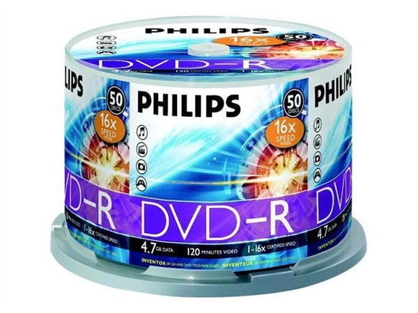 Philips DM4S6B50F - 50 x DVD-R - 4.7 GB (120 min) 16x - spindel