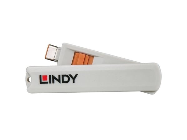 Lindy 40428, Portinlukitsin, USB Type-C, Harmaa, Oranssi, 4 kpl, 10 g