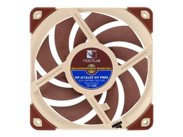 Noctua NF-A12x25 5V PWM - Kabinettvifte - 120 mm