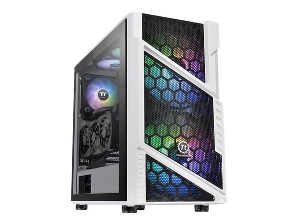 Thermaltake Commander C31 TG Snow - ARGB Edition - tower - ATX - genomskinlig sidopanel (härdat glas) - ingen strömförsörjning (PS/2) - vit - USB/ljud