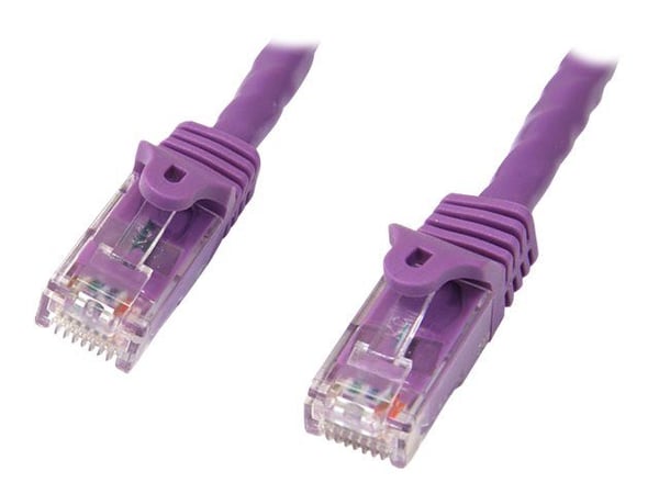 Startech 15m CAT6 Ethernet Cable, 10 Gigabit Snagless RJ45 650MHz 100W PoE Patch Cord, CAT 6 10GbE UTP Network Cable w/Strain Relief, Purple, Wirin...