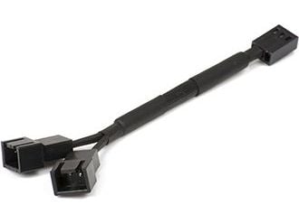 Phanteks - Viftestrømsplitter - 3 pin internstr (hann) til 3 pin internstr (hunn) - 11 cm - svart