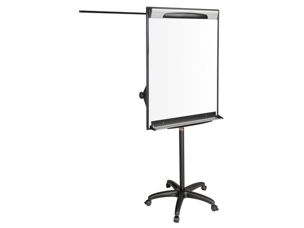 Blädderblocksställ/flipover, Bi-Office Design, 100 x 70 cm, på hjul
