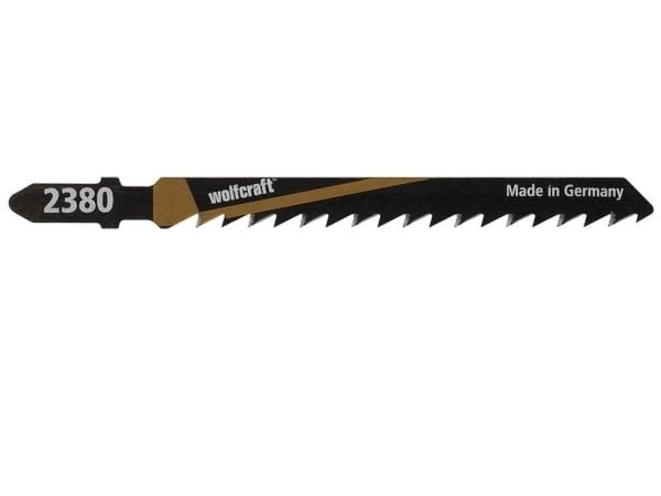 wolfcraft GmbH 2380000, Stikksagblad, Løvtre, MDF, Mykt tre, High Carbon Steel (HCS), Sort, Hvit, Gult, 7,5 cm, 4 mm