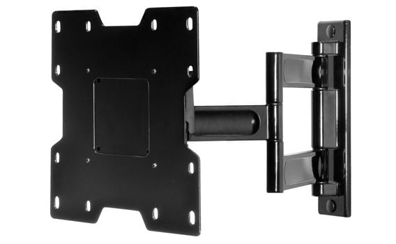 Peerless PARAMOUNT Articulating Wall Mount PA740 - Monteringssett (leddarm, adapterplate, krokbrakett) - Tilt & Swivel - for flatpanel - glanssvart...