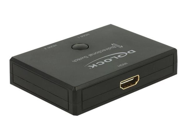 Delock HDMI 2 - 1 Switch bidirectional 4K 60 Hz - Video/audio switch - 2 x HDMI - stasjonær