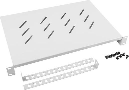 Lanberg - Rackhylde - vihreä, RAL 7035 - 1U - 19"