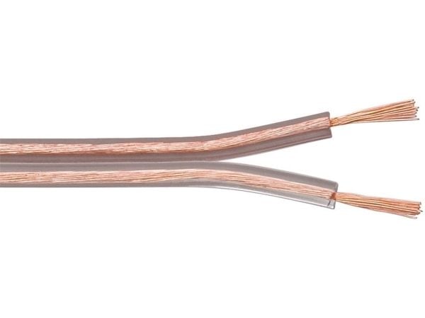 MicroConnect - Høyttalerkabel i stort parti - 1.5 mm² - 100 m - gjennomsiktig