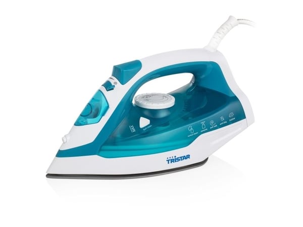 Tristar ST-8320, Dampstrykejern, Keramisk strykesåle, 1,9 m, 70 g/min, Turkis, Hvit, 25 g/min