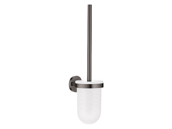 Grohe Essentials väggmonterad toalettborste med glashållare - Polished Hard Graphite