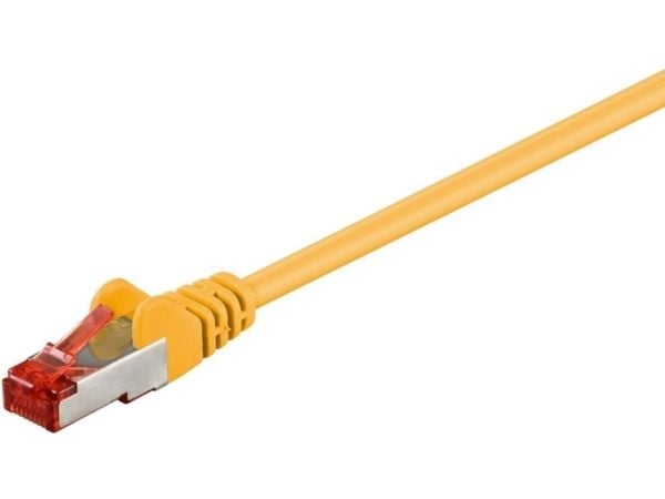 MicroConnect - Nätverkskabel - RJ-45 (hane) till RJ-45 (hane) - 50 m - 6 mm - SFTP - CAT 6 - halogenfri, rund, tvinnad - gul