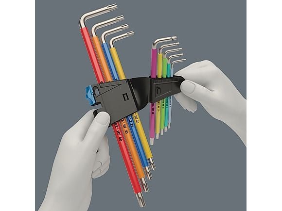 Wera 3967/9 TX SXL - L-nøkkelsett - 9 deler - inn clip-holder