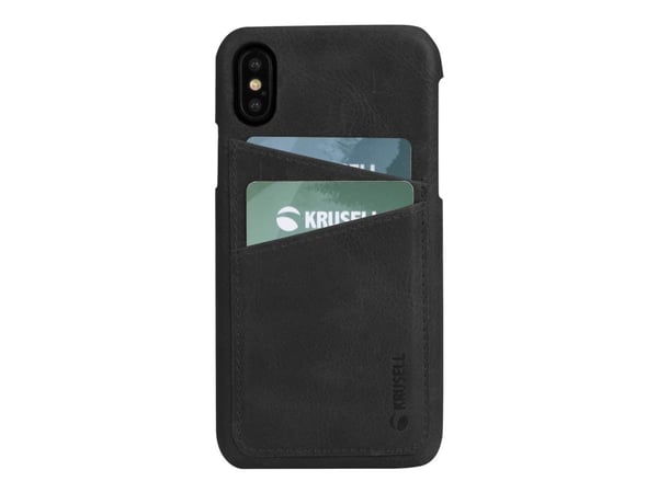 Krusell Sunne 2 Card Cover, Suojus, Apple, iPhone XS Max, 16,5 cm (6.5"), Musta