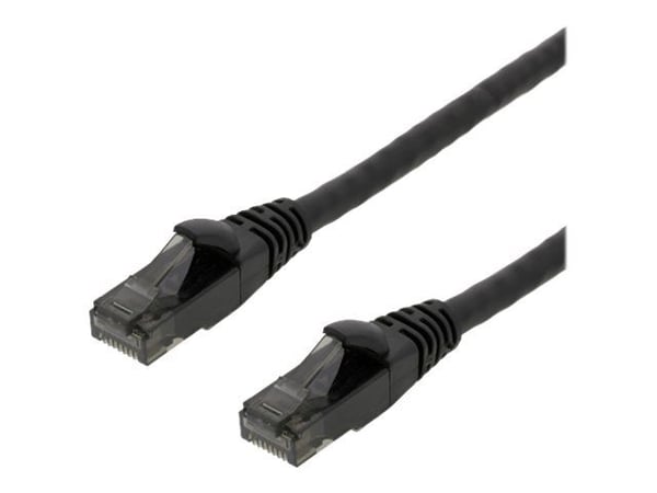 DELTACO - Koblingskabel - RJ-45 (hann) til RJ-45 (hann) - 5 m - UTP - CAT 6 - halogenfri, formstøpt, uten hindringer, flertrådet - svart