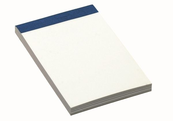 Telefonblok, Bantex, ulinjeret, A7, hvid 74x105mm - (10 stk.)