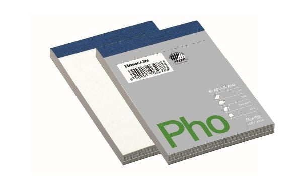 Telefonblok, Bantex, ulinjeret, A7, hvid 74x105mm - (10 stk.)
