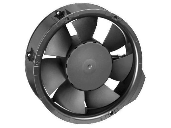 ebm-papst 6224N, Vifte, 17,2 cm, 3400 RPM, 410 m³/t, Sort