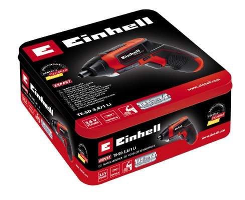 Einhell TE-SD 3,6/1 Li, Magnetisk bitholder, Sort, Rød, 4,5 Nm, 6,35 mm, Batteri, 3,6 V