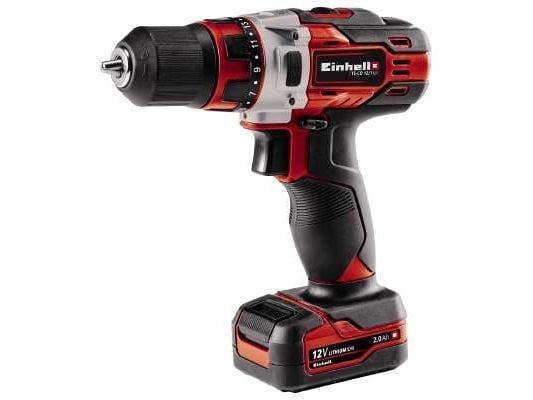 Einhell TE-CD 1, Boremaskin med pistolgrep, Nøkkelløs, Svart, Rød, 2, 20, 1400 RPM, 1 cm