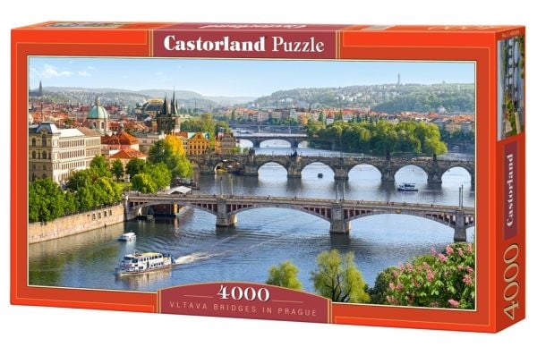 Castorland Vltava Bridges in Prague 4000 pcs, 4000 kpl, Kaupunki, 9 vuosi/vuosia