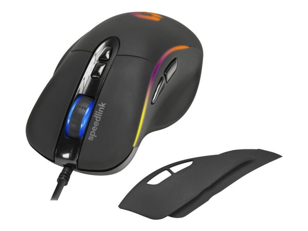 SPEEDLINK SICANOS RGB Gaming - Mus - optisk - 7 knapper - kablet - USB - svart