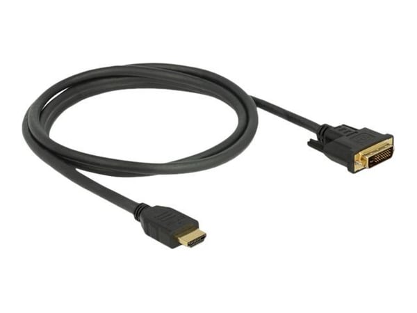 DeLOCK 85653, 1,5 m, HDMI-tyyppi A (vakio), DVI, Uros, Uros, Suora