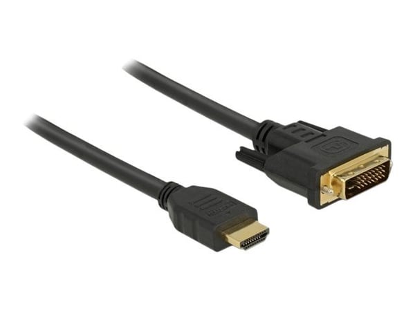 DeLOCK 85653, 1,5 m, HDMI-tyyppi A (vakio), DVI, Uros, Uros, Suora