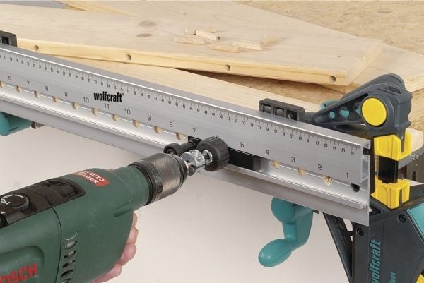 wolfcraft GmbH 4650000, Jig til dyvel, Rustfritt stål, 1,2 cm, 4 cm, 60 cm, 8, 5, 6, 10