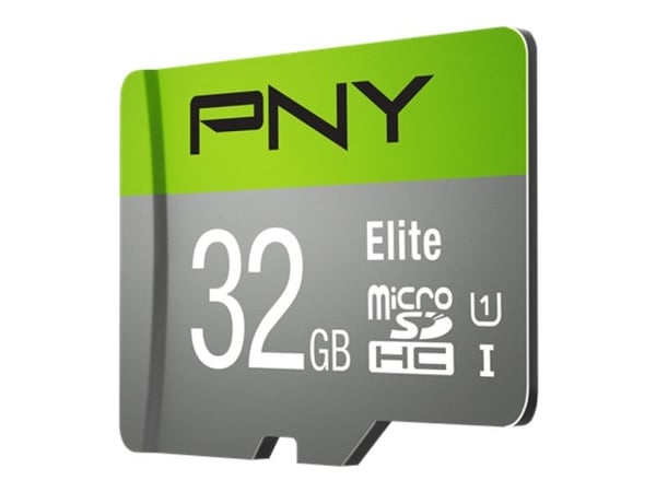 PNY - Flashminnekort (microSDHC til SD-adapter inkludert) - 32 GB - UHS Class 1 / Class10 - microSDHC UHS-I