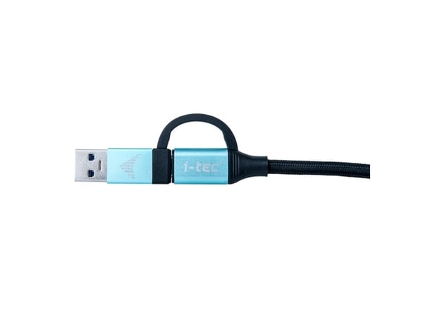 i-Tec - USB-kabel - USB, USB-C (hann) til USB-C (hann) - USB 3.1 Gen 2 - 1 m - 4K-støtte, Power Delivery-støtte
