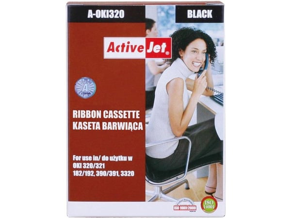 Activejet A-OKI320, OKI ML: 180, 182, 183, 192, 193, 280 Elite, 280 Elite DC, 320 Flatbed, 321, 380, 385, 386, 390,..., Musta, Pistematriisi, 30000...