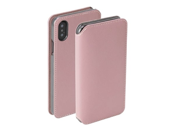 Krusell Pixbo 4 Card SlimWallet - Lommebok for mobiltelefon - veganlær - rosa - for Apple iPhone XS Max