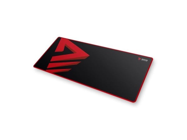 Savio Turbo Dynamic XL, Sort, Rød, Bilde, Stoff, Gummi, Antiskliunderlag, Musematte til gaming