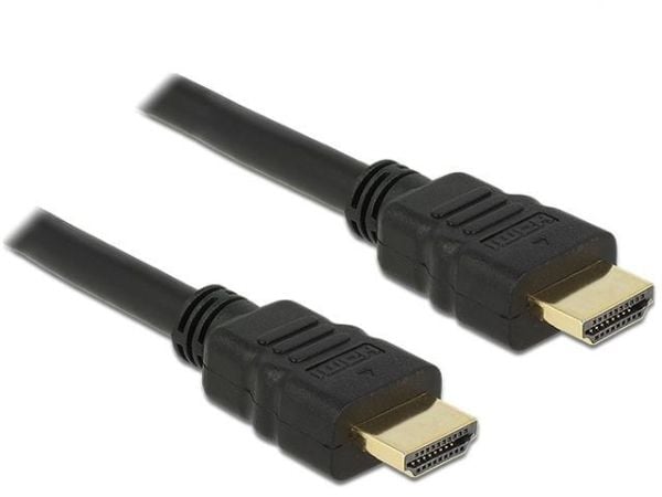 Delock - HDMI-kabel med Ethernet - HDMI hane till HDMI hane - 1.5 m - svart - stöd för 4K