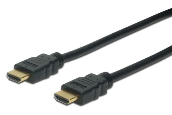 ASSMANN - HDMI-kabel med Ethernet - HDMI hann til HDMI hann - 10 m - trippel beskyttelse - svart