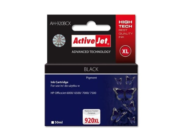 Activejet AH-920BCX muste (korvaava HP 920XL CD975AE; Premium; 50 ml; musta)