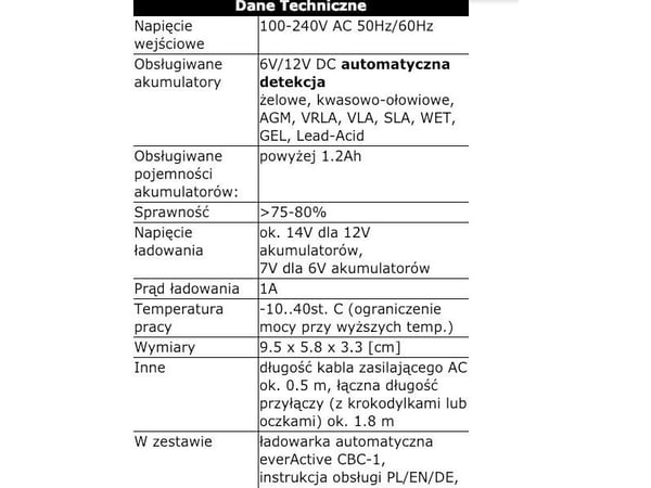 everActive automatisk batterilader 6V / 12V 1A (4995726)