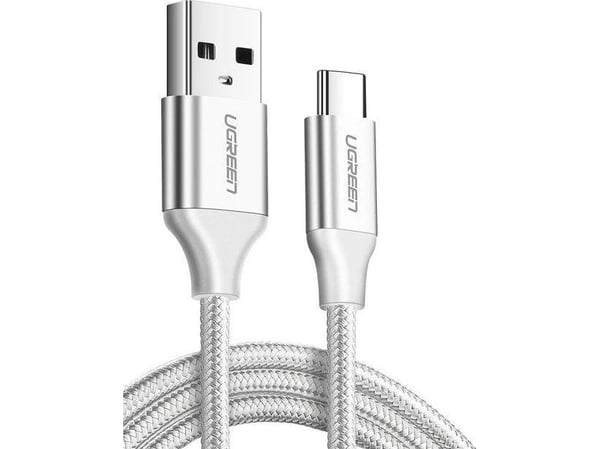 UGREEN USB till USB-C, QC3.0-kabel, 2 m (vit)