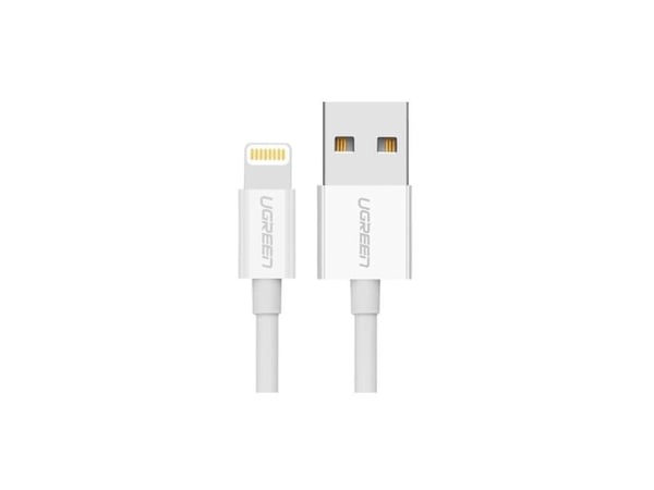 Nikkelöity UGREEN MFi Lightning-kaapeli 2m (valkoinen)