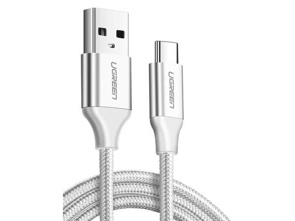 UGREEN USB till USB-C, QC3.0-kabel, 2 m (vit)