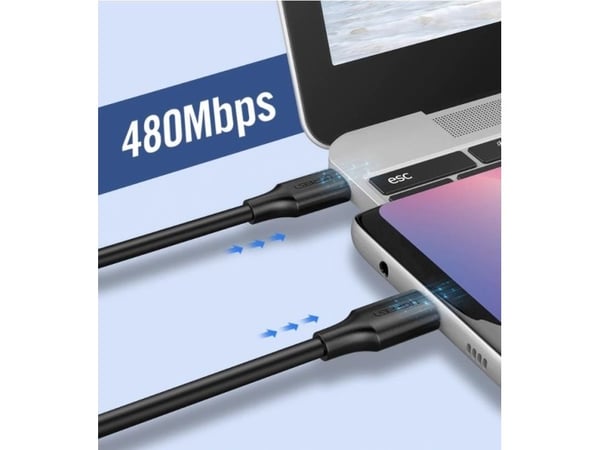 Ugreen 6957303859979, USB C, USB C, USB 2.0, 0,48 Gbit/s, Sort